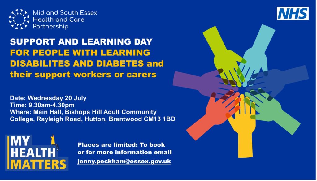 Learning day for people with Learning Disabilities and Diabetes on 20th July 2022